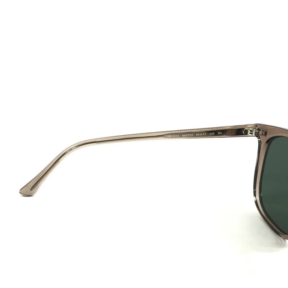Ray-Ban Sunglasses RB2210 8457/31 Transparent Brown Frames w/ Dark Green Lenses